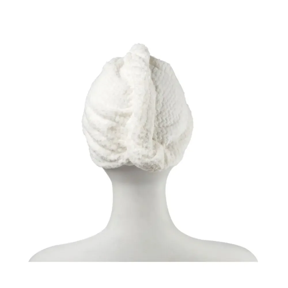 Conair Twist & Dry Ultra-Absorbent Microfiber Hair Towel with Bow White